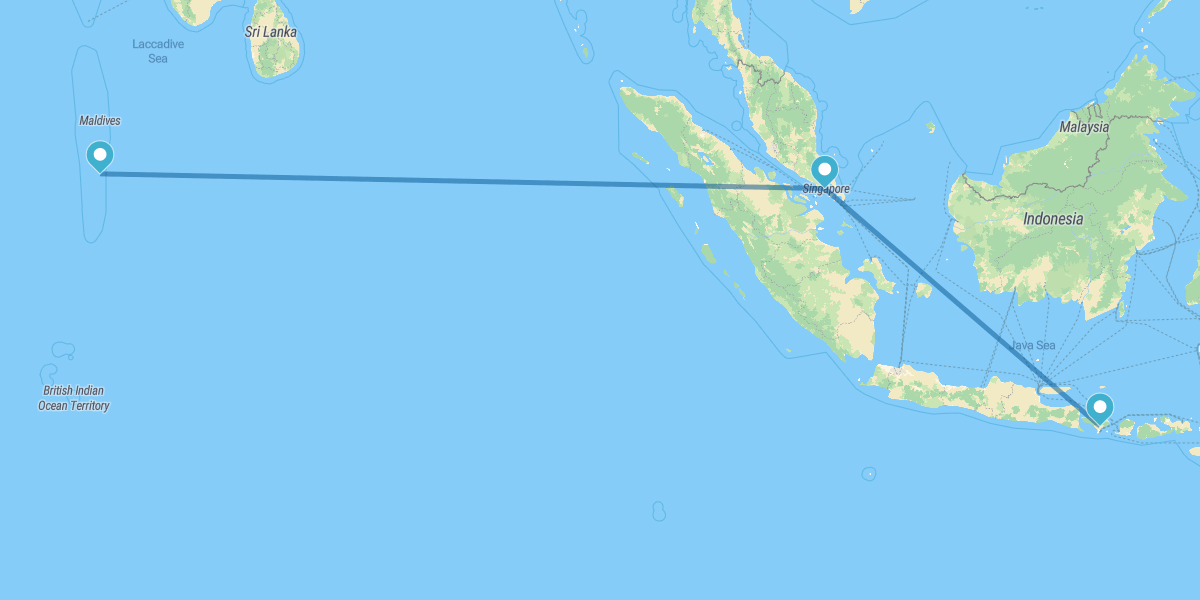 Ubud, Singapora e Maldivas
