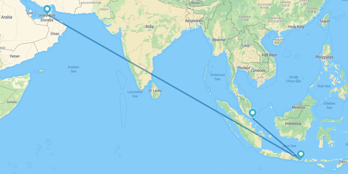 Dubai, Bali e Singapura