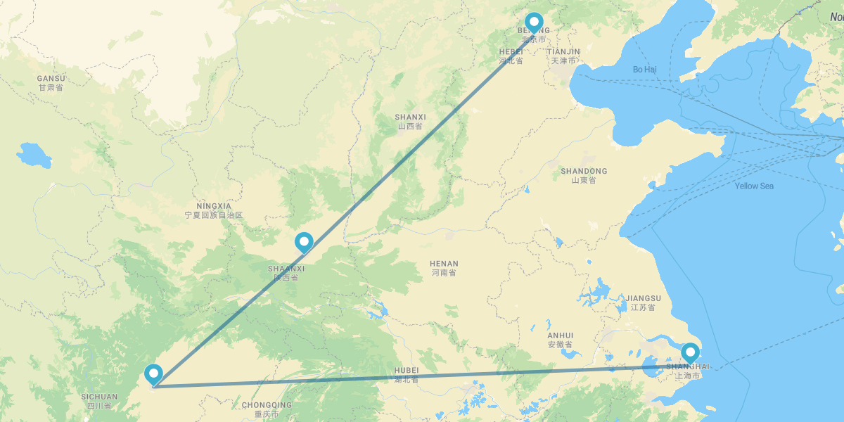 Pequim, Xian, Chengdu e Xangai
