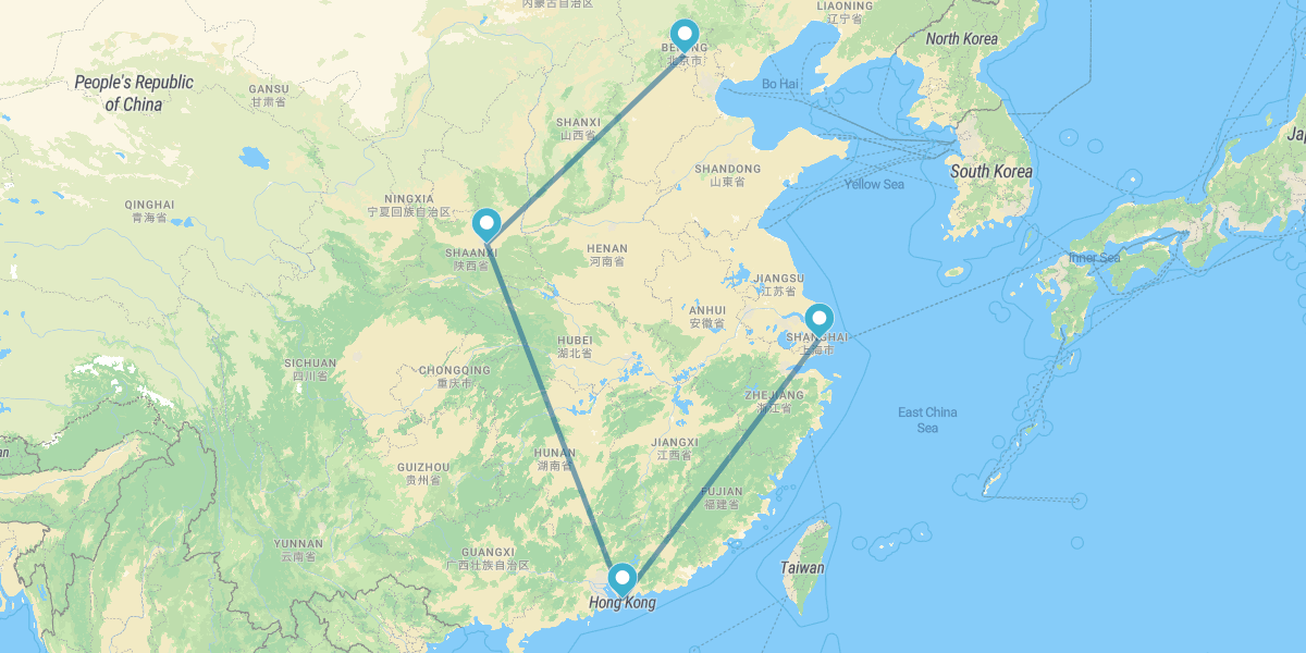 Pequim, Xian, Shenzhen e Xangai