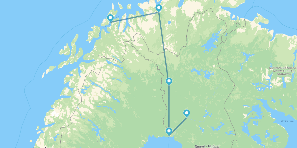 Círculo Polar Ártico, Alta, Tromsø e Auroras Boreais