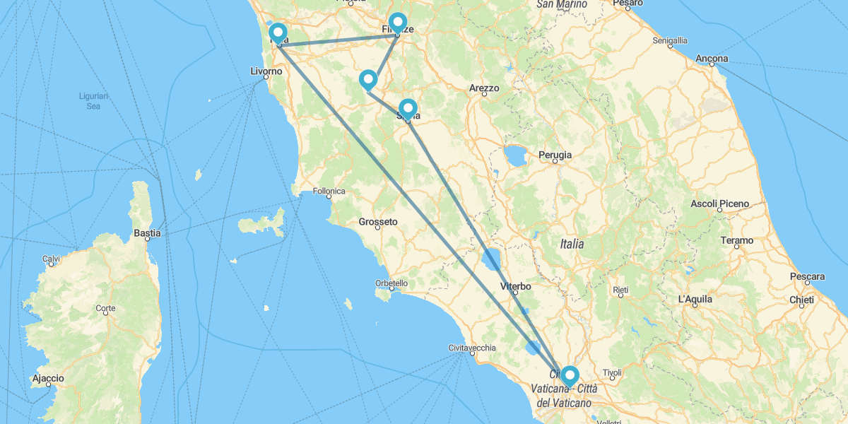 Rota pelos Tesouros da Itália: o melhor de Roma e da Toscana