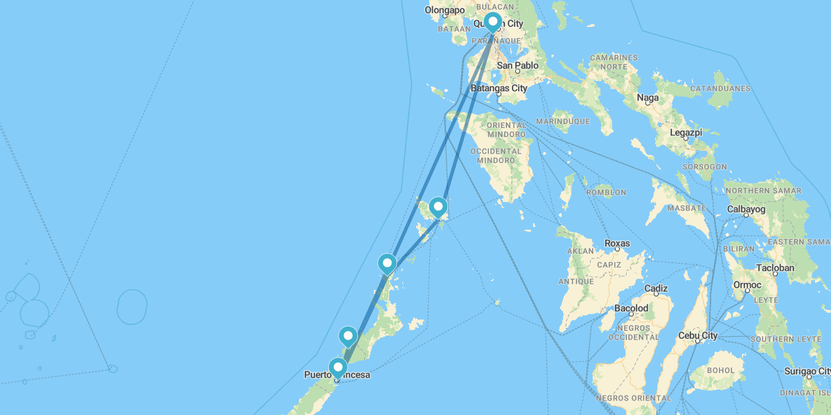 Manila, Puerto Princesa, El Nido e Corón