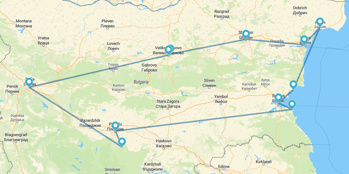De Sófia a Veliko Tarnovo com Mar Negro