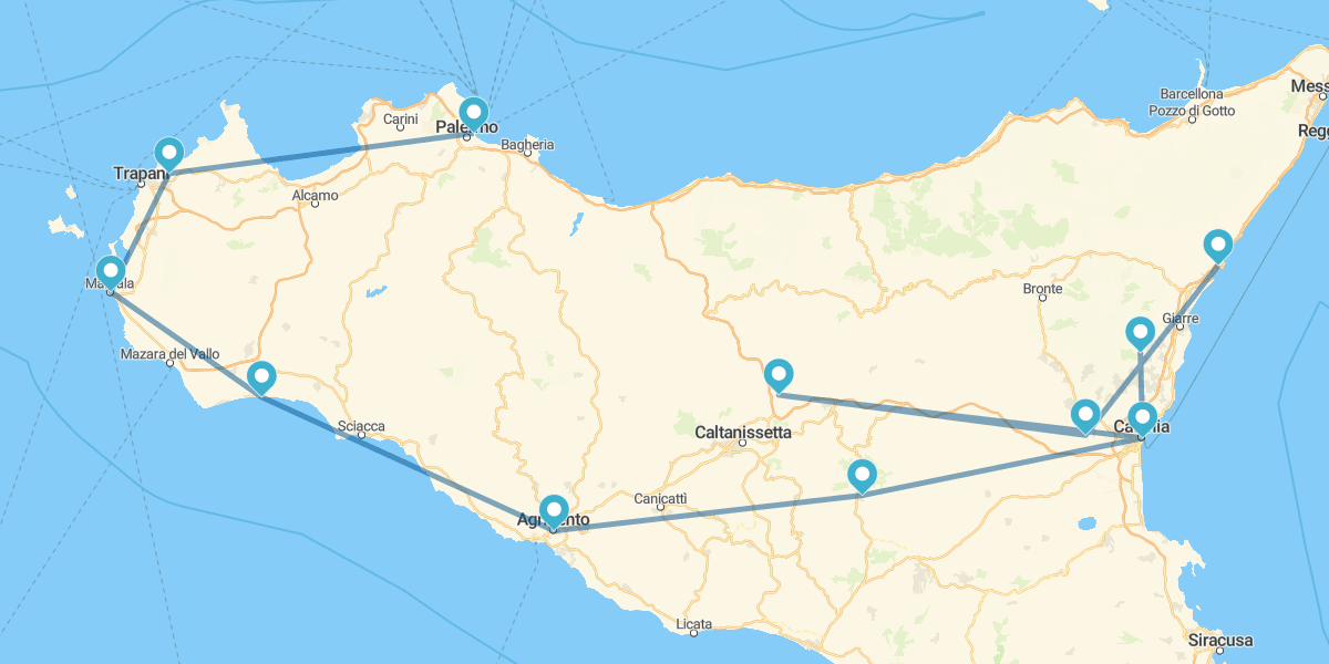 De Palermo a Catânia com Costa Oriental
