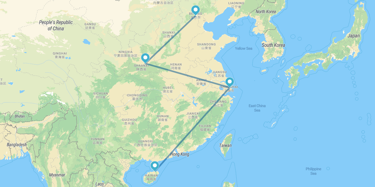 Pequim, Xian, Xangai e Praias de Hainan