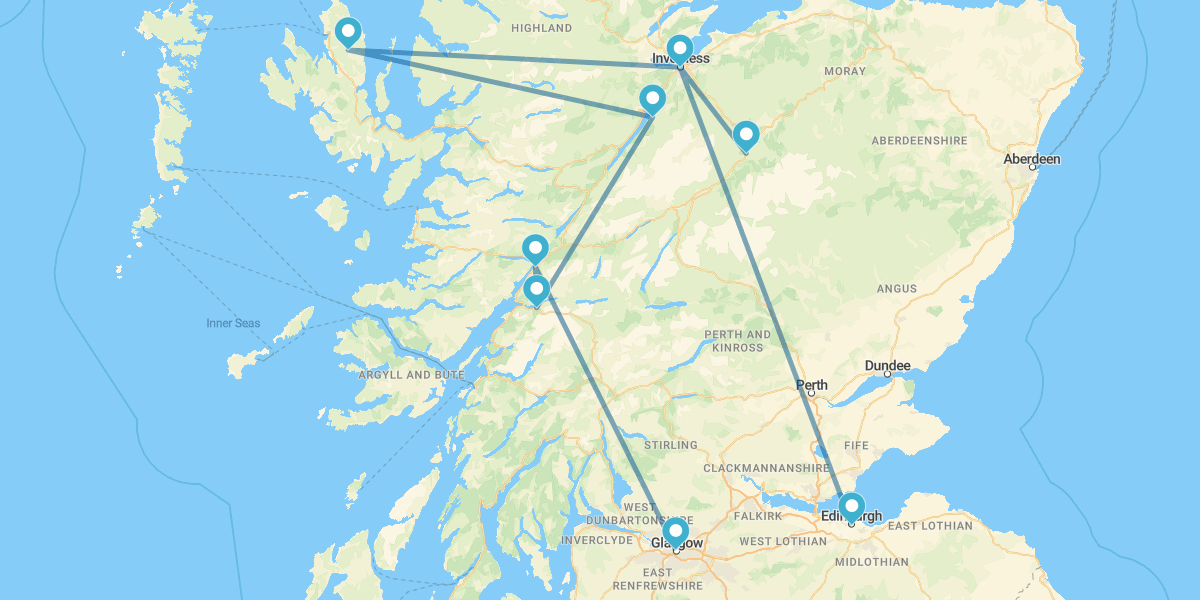Percurso pelo melhor da Escócia com estadia na Ilha de Skye