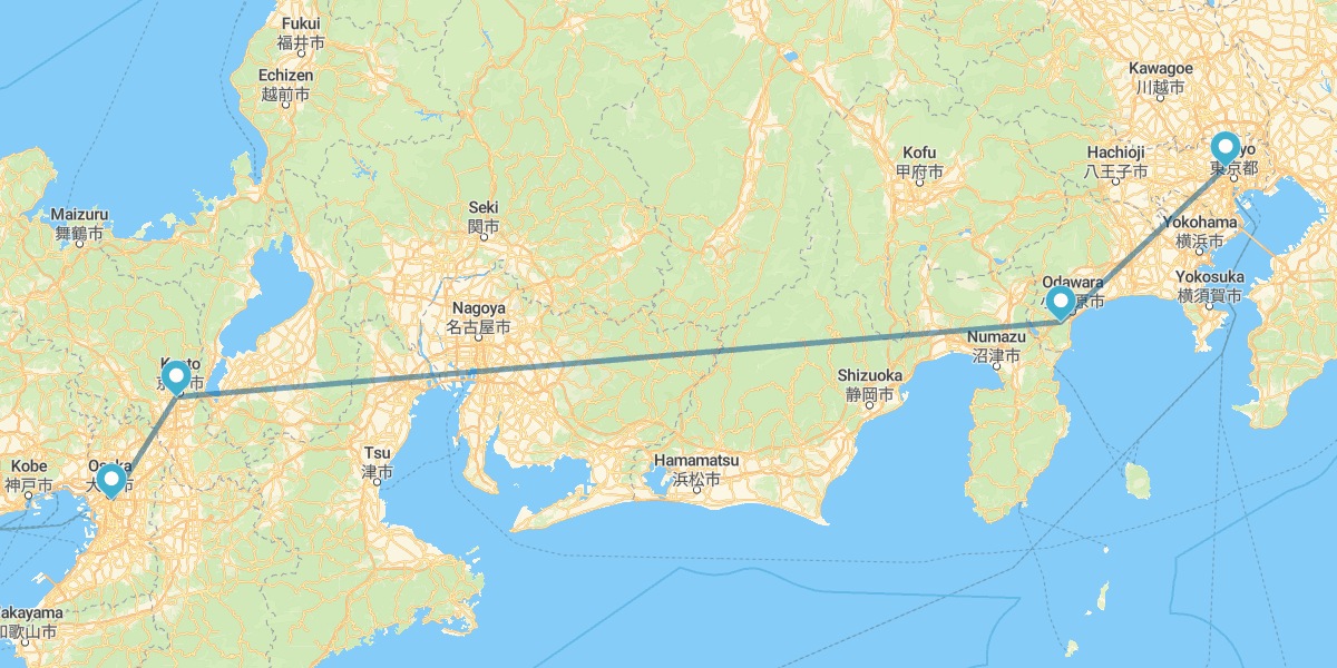 Osaka, Quioto, ryokan em Hakone e Tóquio
