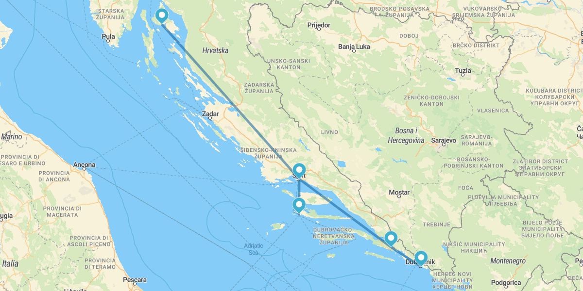 De Split a Dubrovnik com a Ilha de Hvar