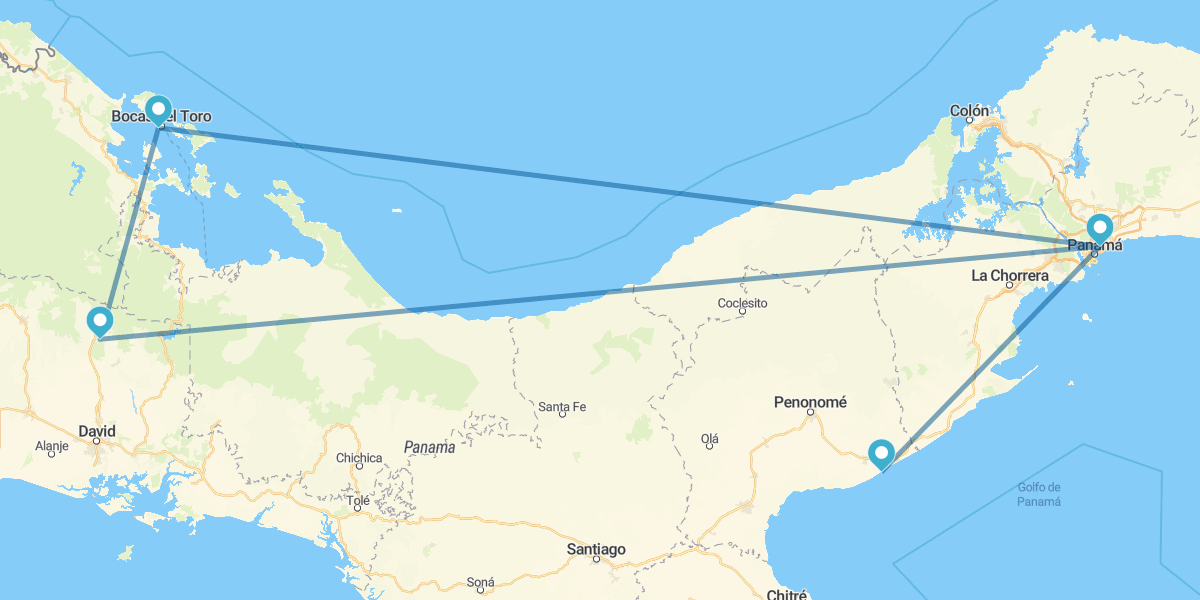 Panamá com o Caribe Panamiano, Vulcão Barú e Playa Blanca