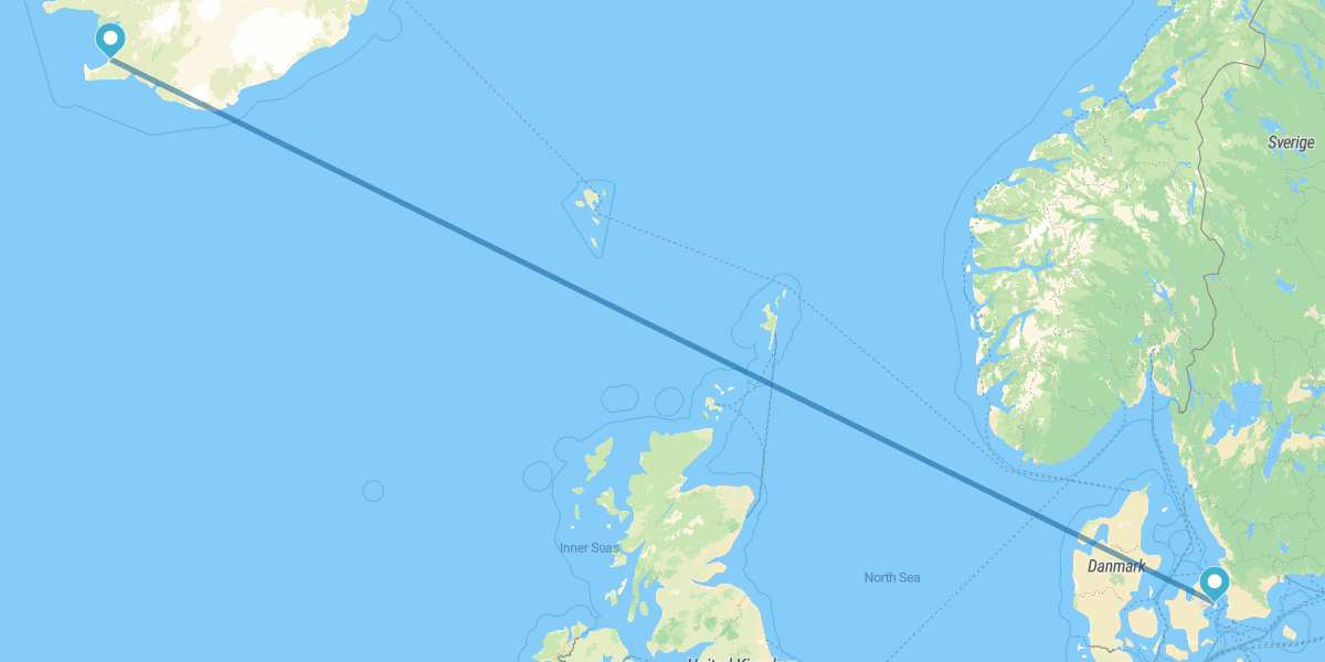 Copenhaga e Reykjavik