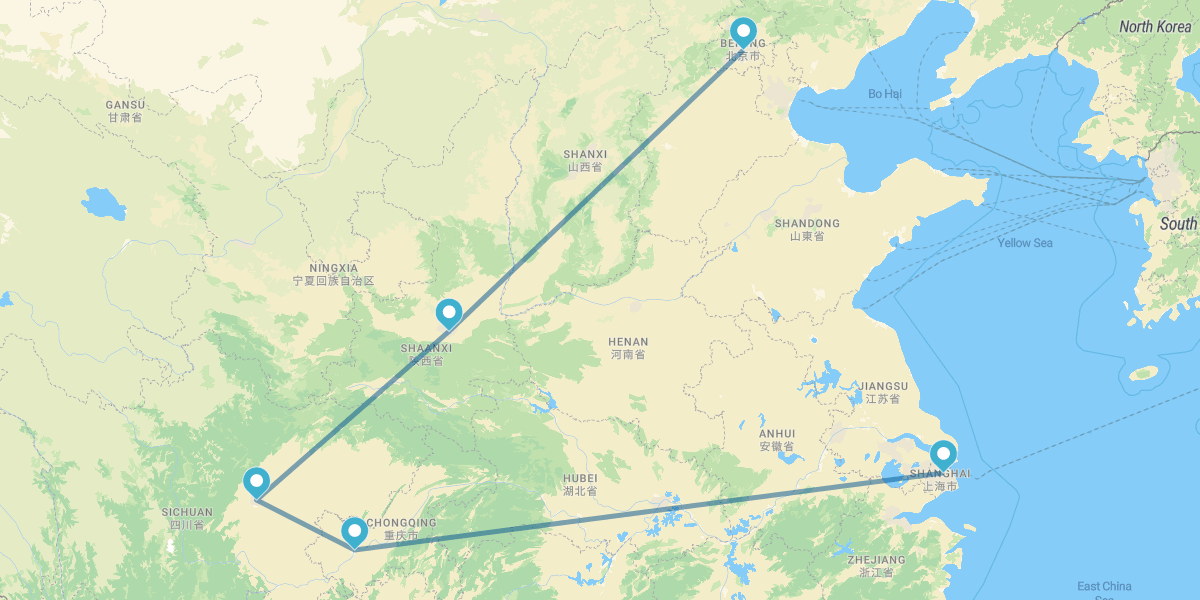 De Pequim a Xangai com Ursos Panda e Chongqing