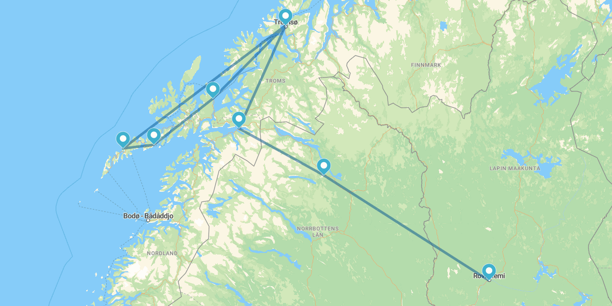 Especial Fim de Ano de Tromso a Rovaniemi com Ilhas Lofoten e Cultura Sami