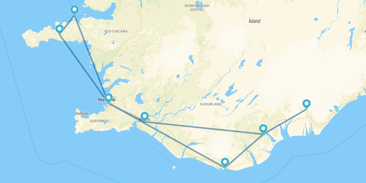 Reiquiavique, Snaefellsnes, Círculo Dourado e Costa Sul