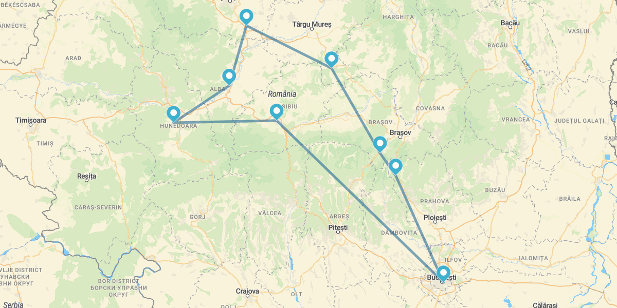 Bucareste, Sighisoara e Sibiu