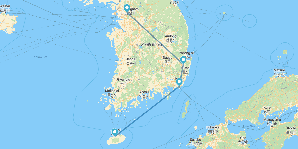 Seul, Gyeongju, Busan e Ilha de Jeju