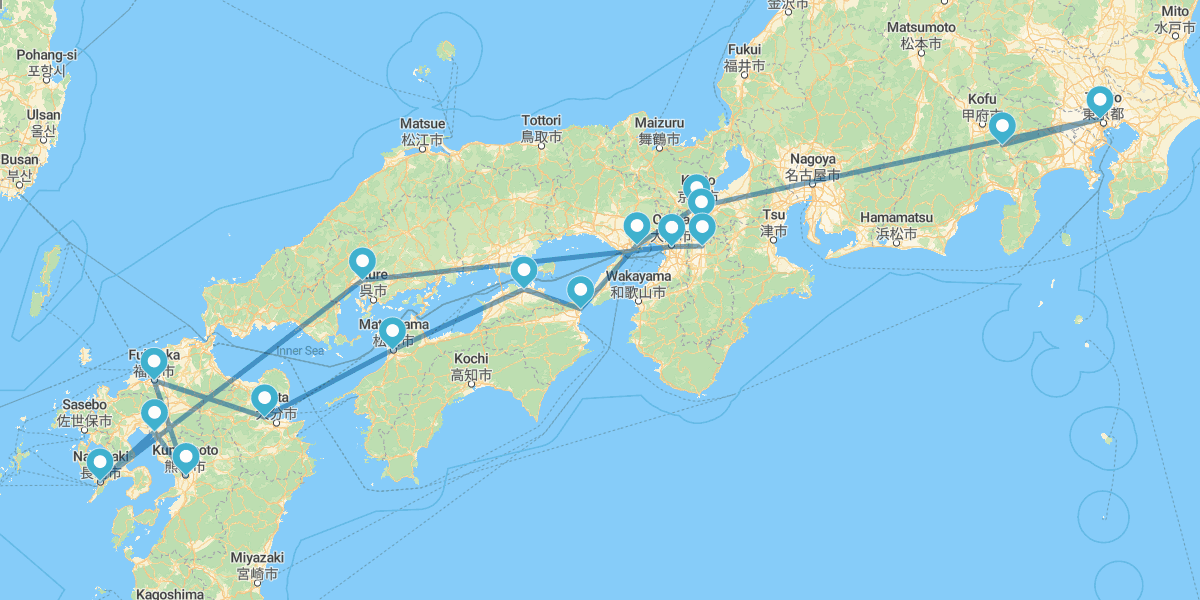 Especial Sakura: De Tóquio a Osaka com Shikoku e Kyushu