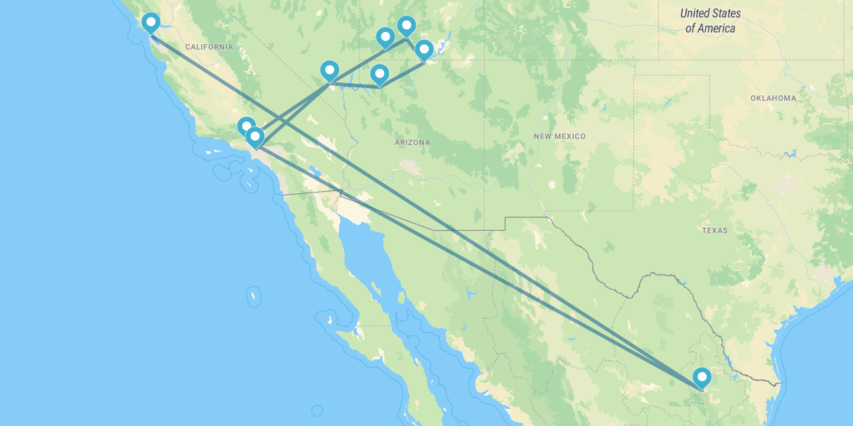De Sao Francisco a Los Angeles
