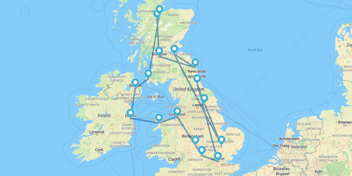 Inglaterra, Escócia e Irlanda