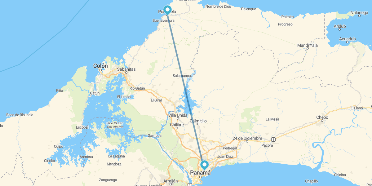 Cidade do Panamá, Rio Chagres e Portobelo