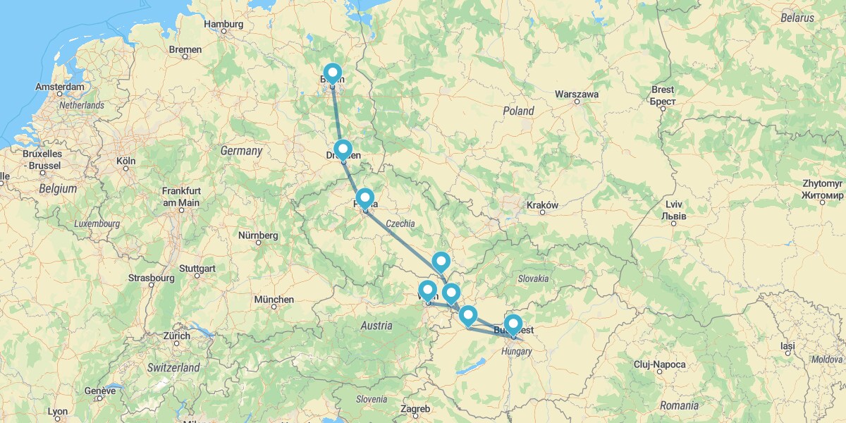 Berlim, Praga, Budapeste e Viena