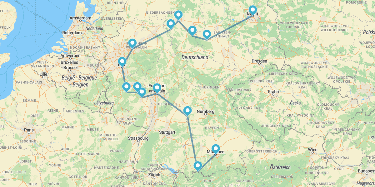 Munique, Frankfurt, Reno, Hanôver e Berlim