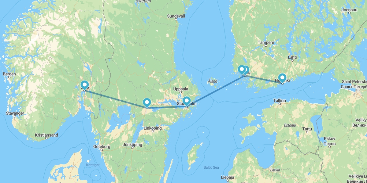 Oslo, Estocolmo e Helsínquia