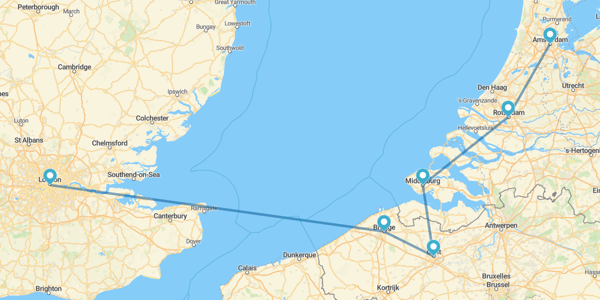 Londres, Bélgica e Países Baixos