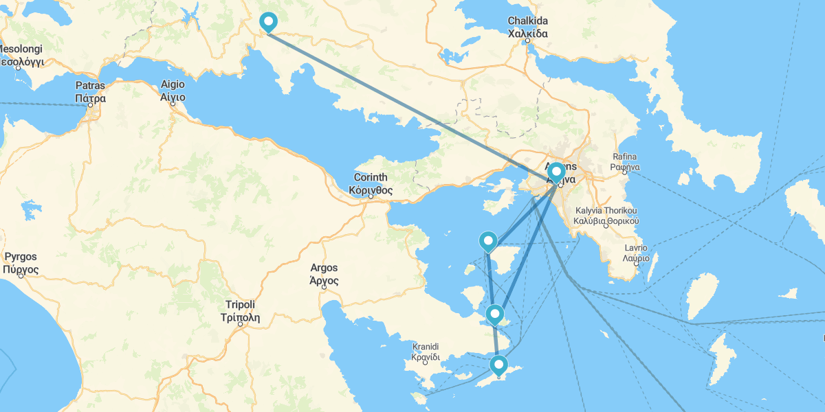 Atenas, Delfos e Cruzeiro pelas Ilhas Sarónicas