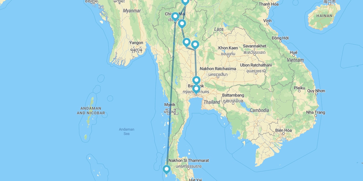 Rota Norte e Phuket