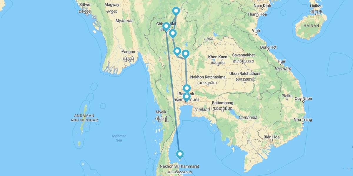 Rota Norte e Koh Samui