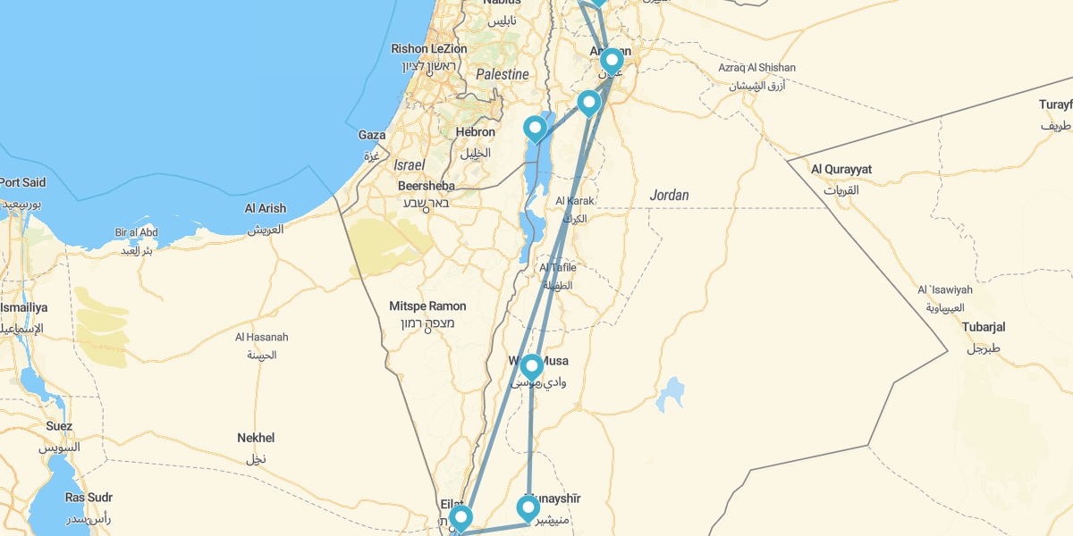 Jordânia com noite em Aqaba