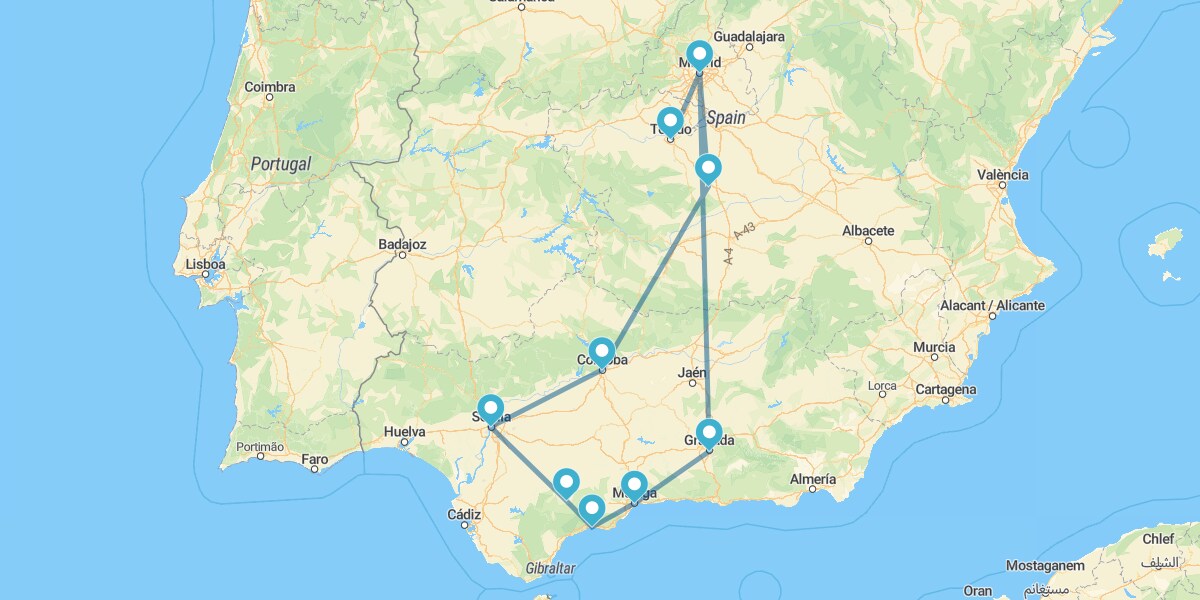 Andaluzia com Toledo e Madrid