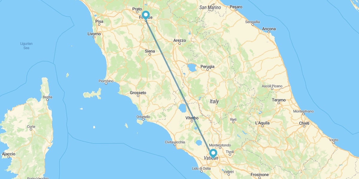 Florença e Roma de comboio