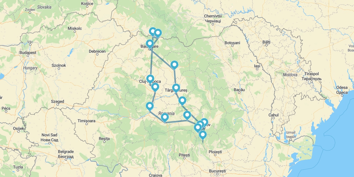 Percurso por Maramures e Transilvânia