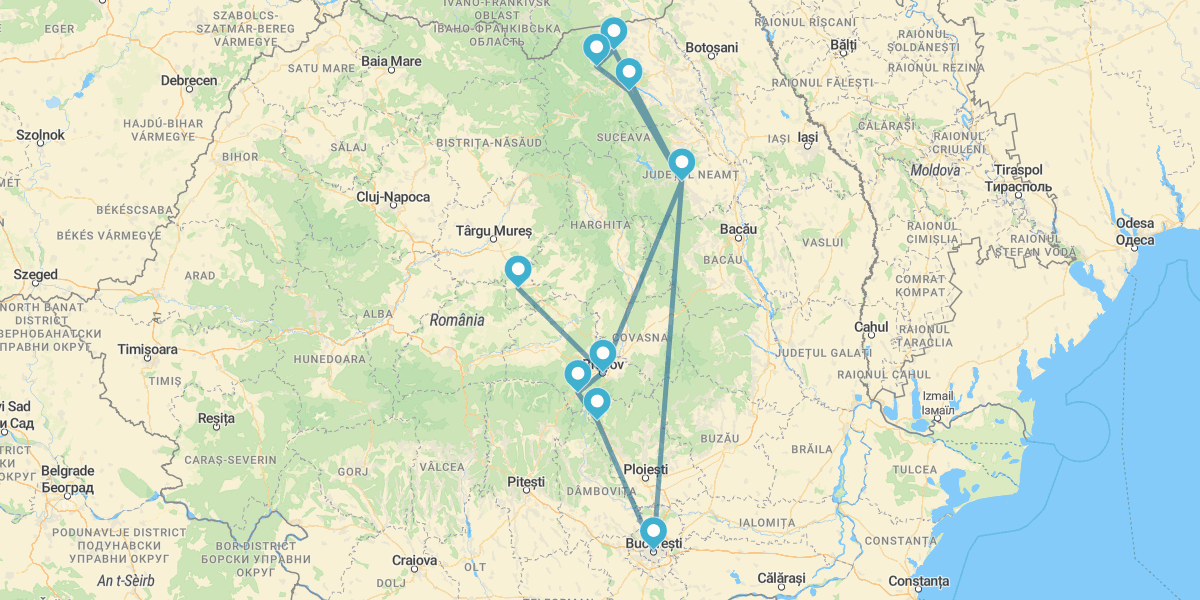 Cárpatos e Mosteiros de Bucovina