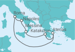 Itinerário do Cruzeiro Turquia, Grécia, Itália - Carnival Cruise Line