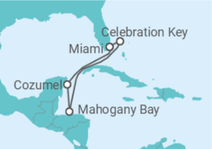 Itinerário do Cruzeiro México - Carnival Cruise Line