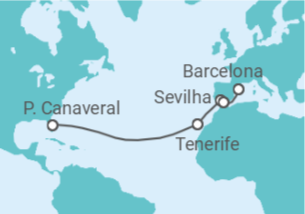 Itinerário do Cruzeiro Espanha - Carnival Cruise Line