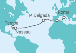 Itinerário do Cruzeiro Espanha, Portugal, Bahamas - Carnival Cruise Line