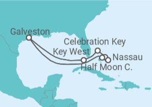 Itinerário do Cruzeiro EUA, Bahamas - Carnival Cruise Line