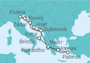 Itinerário do Cruzeiro Grécia, Croácia, Montenegro, Itália - Explora Journeys