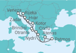 Itinerário do Cruzeiro Grécia, Itália, Montenegro - Explora Journeys