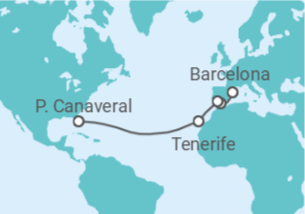 Itinerário do Cruzeiro Espanha - Carnival Cruise Line