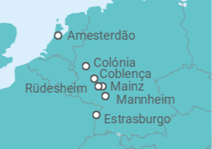Itinerário do Cruzeiro França, Alemanha, Holanda - Crucemundo