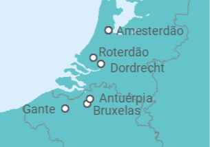 Itinerário do Cruzeiro Holanda, Bélgica - Crucemundo