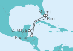 Itinerário do Cruzeiro Honduras - Virgin Voyages