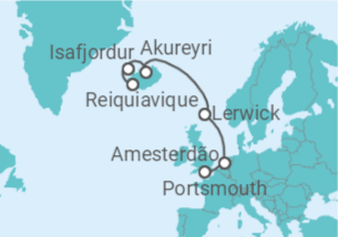 Itinerário do Cruzeiro Islândia Reino Unido e Holanda - Virgin Voyages