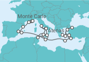 Itinerário do Cruzeiro De Atenas a Monte Carlo (Mónaco) - Oceania Cruises