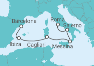 Itinerário do Cruzeiro Espanha, Itália - Cunard